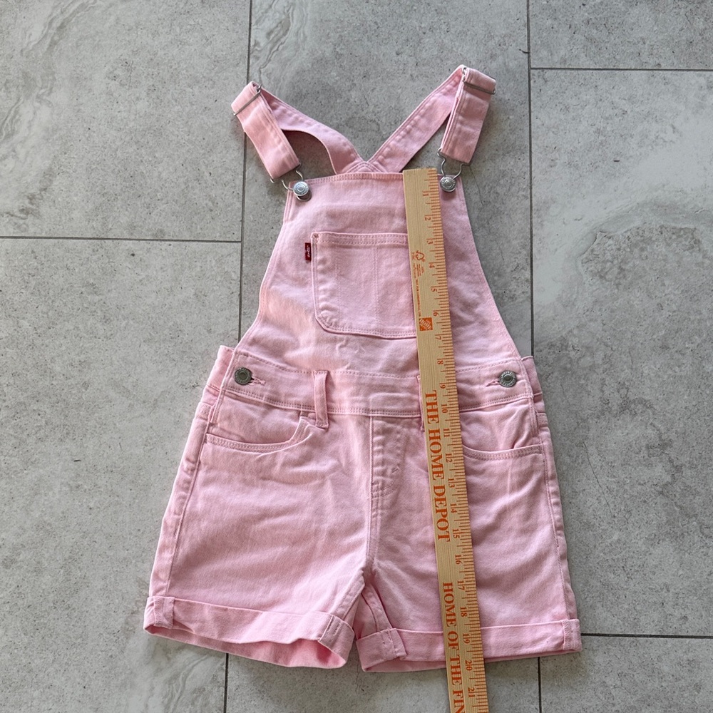 Levi's Light Pink Kids Overalls sz 7 - Picture 7 of 8